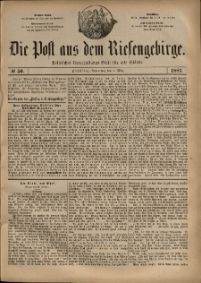 Die Post aus dem Riesengebirge, 1883, nr 50