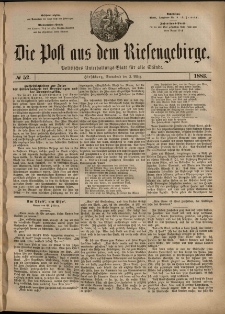 Die Post aus dem Riesengebirge, 1883, nr 52