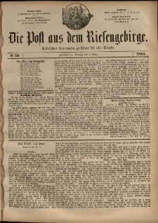 Die Post aus dem Riesengebirge, 1883, nr 53