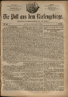 Die Post aus dem Riesengebirge, 1883, nr 56