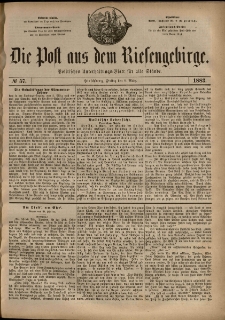 Die Post aus dem Riesengebirge, 1883, nr 57