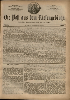 Die Post aus dem Riesengebirge, 1883, nr 58