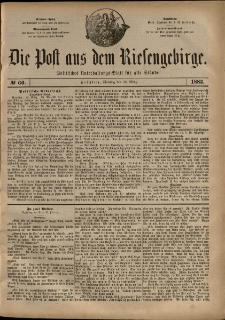 Die Post aus dem Riesengebirge, 1883, nr 60