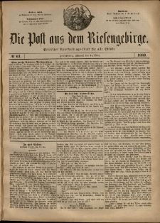 Die Post aus dem Riesengebirge, 1883, nr 61