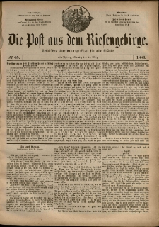 Die Post aus dem Riesengebirge, 1883, nr 65