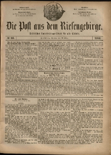 Die Post aus dem Riesengebirge, 1883, nr 66