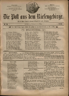 Die Post aus dem Riesengebirge, 1883, nr 70