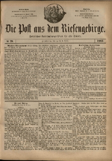 Die Post aus dem Riesengebirge, 1883, nr 79