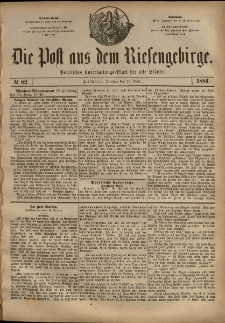 Die Post aus dem Riesengebirge, 1883, nr 82