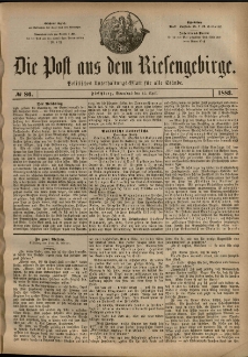 Die Post aus dem Riesengebirge, 1883, nr 86