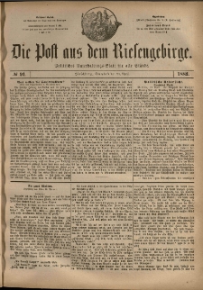 Die Post aus dem Riesengebirge, 1883, nr 91
