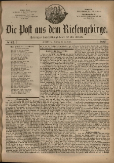 Die Post aus dem Riesengebirge, 1883, nr 92
