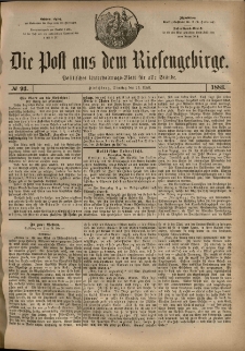 Die Post aus dem Riesengebirge, 1883, nr 93
