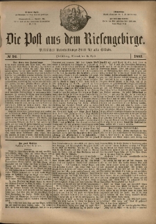 Die Post aus dem Riesengebirge, 1883, nr 94