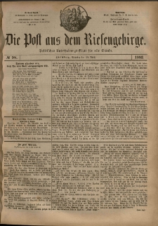 Die Post aus dem Riesengebirge, 1883, nr 98