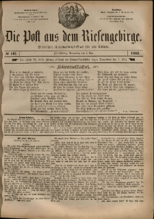 Die Post aus dem Riesengebirge, 1883, nr 101