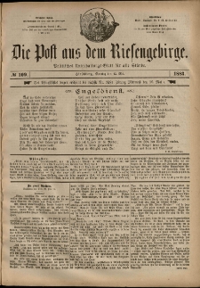 Die Post aus dem Riesengebirge, 1883, nr 109
