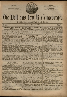 Die Post aus dem Riesengebirge, 1883, nr 112