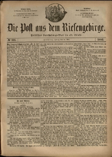 Die Post aus dem Riesengebirge, 1883, nr 118