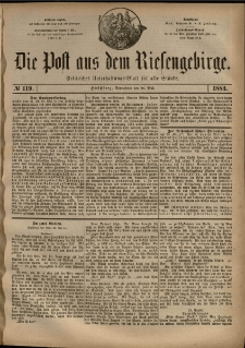 Die Post aus dem Riesengebirge, 1883, nr 119