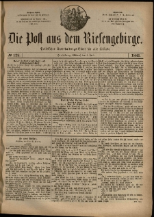 Die Post aus dem Riesengebirge, 1883, nr 128