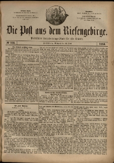 Die Post aus dem Riesengebirge, 1883, nr 134