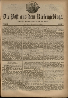 Die Post aus dem Riesengebirge, 1883, nr 137