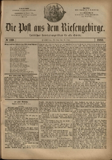 Die Post aus dem Riesengebirge, 1883, nr 139