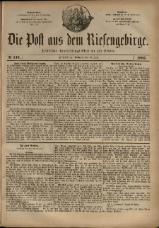 Die Post aus dem Riesengebirge, 1883, nr 140