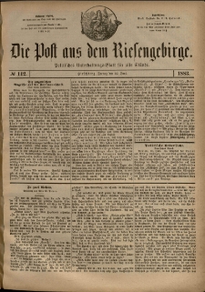 Die Post aus dem Riesengebirge, 1883, nr 142