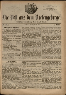 Die Post aus dem Riesengebirge, 1883, nr 145