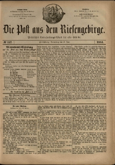 Die Post aus dem Riesengebirge, 1883, nr 147