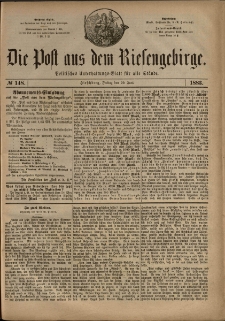 Die Post aus dem Riesengebirge, 1883, nr 148