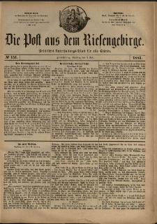 Die Post aus dem Riesengebirge, 1883, nr 151