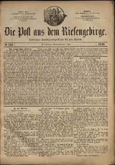Die Post aus dem Riesengebirge, 1883, nr 155