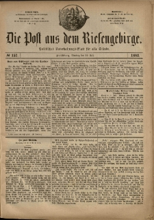 Die Post aus dem Riesengebirge, 1883, nr 157