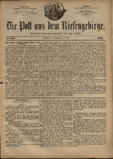 Die Post aus dem Riesengebirge, 1883, nr 160