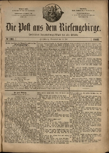 Die Post aus dem Riesengebirge, 1883, nr 161