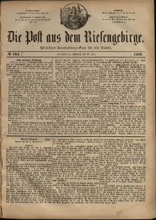Die Post aus dem Riesengebirge, 1883, nr 164