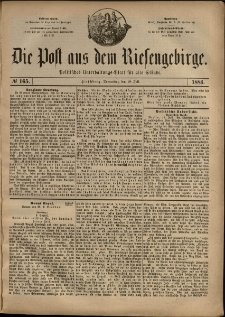 Die Post aus dem Riesengebirge, 1883, nr 165