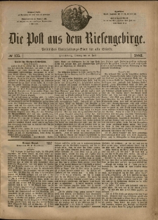 Die Post aus dem Riesengebirge, 1883, nr 175