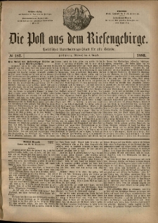 Die Post aus dem Riesengebirge, 1883, nr 182