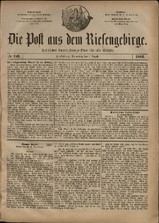 Die Post aus dem Riesengebirge, 1883, nr 183