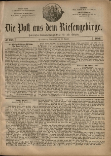 Die Post aus dem Riesengebirge, 1883, nr 185