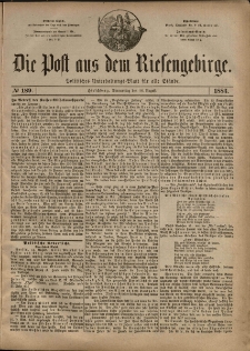 Die Post aus dem Riesengebirge, 1883, nr 189