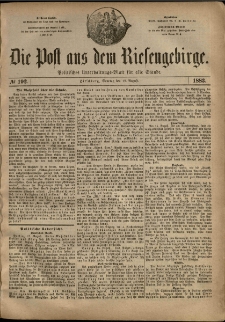 Die Post aus dem Riesengebirge, 1883, nr 192
