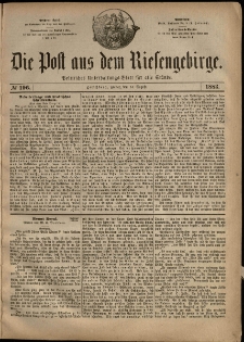 Die Post aus dem Riesengebirge, 1883, nr 196