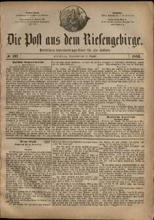 Die Post aus dem Riesengebirge, 1883, nr 197