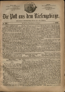Die Post aus dem Riesengebirge, 1883, nr 201