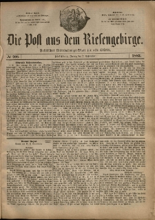 Die Post aus dem Riesengebirge, 1883, nr 208
